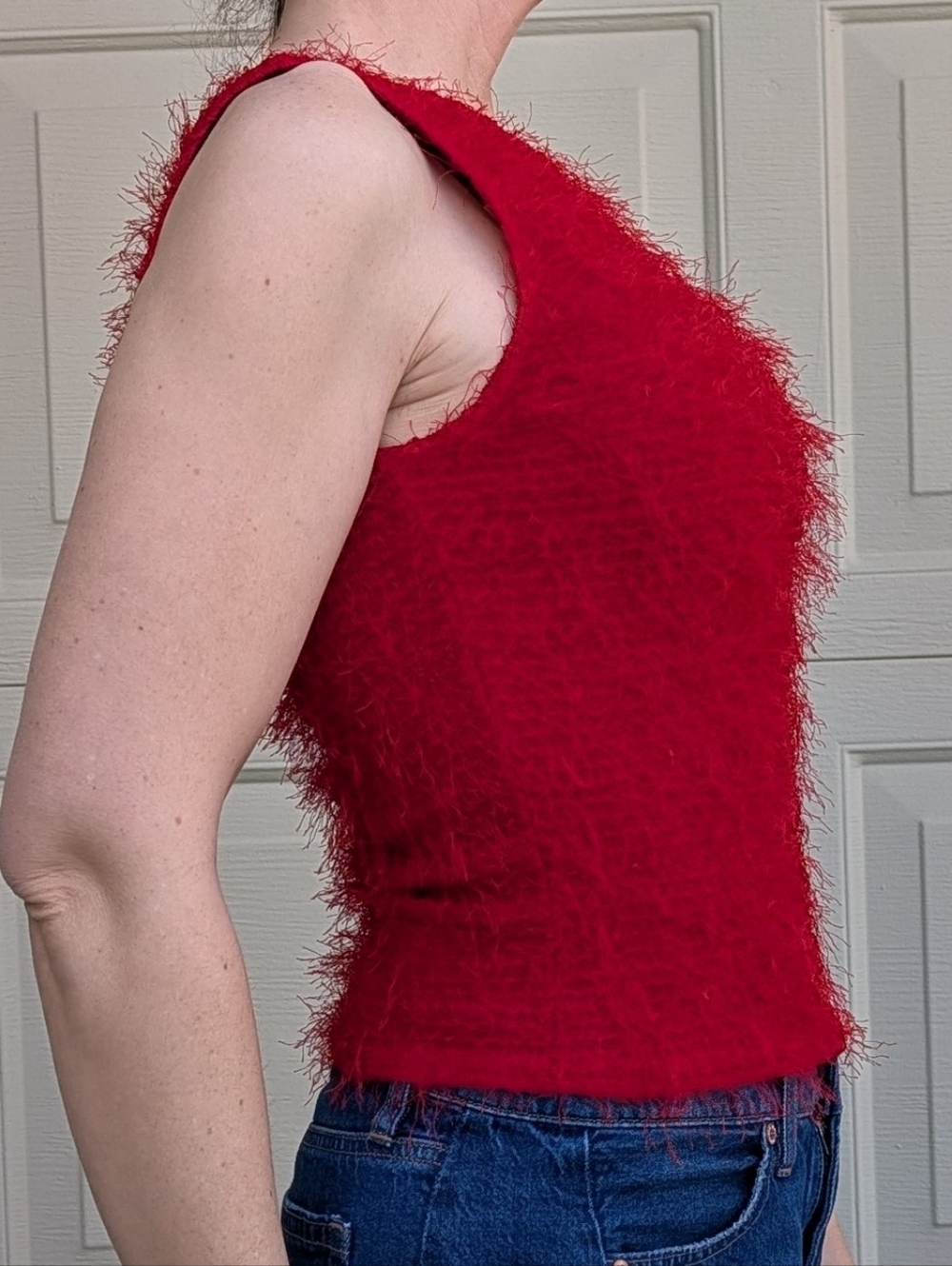 Y2K VINTAGE eyelash tank TOP S M - Picture 4 of 10